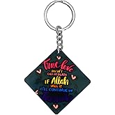 AFH True Love Continue Islamic Allah Religious Keychain for Men and Women