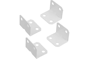 uxcell Home Furniture Carbon Steel L Shape Corner Brace Plate 90 Degree Right Angle Bracket White 4pcs