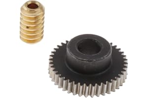 0.5 Modulus Steel Worm Gear Wheel 40 Tooth + Brass Gear Shaft Set