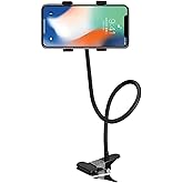 Mobile Phone Holder, Universal Desktop Iron Cell Phone Holder with Adjustable Gooseneck Arm, GPS, Mobile Mount Bracket Flexib