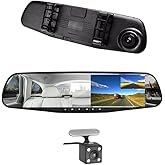 jinyue Car DVR Rear view Mirror Video Recroder 4.3" inch Car Camera Dual lens Cam night Vision front and rear