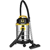 Aldrek Wet & Dry Heavy Duty Vacuum Cleaner | 25 L Stainless Steel (SS) | 23kPA Suction | Blower | 100% Copper Motor | HEPA Fi