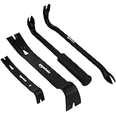 Amazon Basics Pry Bar/Nail Puller 4 Piece Set, Black