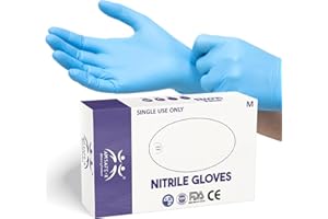 AM SAFE-X Nitrile Gloves Powder-Free, Blue (Medium) -100 Pieces