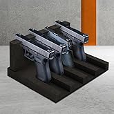 Brihard 3D Foam Pistol Rack (na 4 sztuki broni) - stojak na broń z paskami magnetycznymi do wygodnego przechowywania, organiz