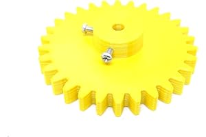 INVENTO 1pcs 3D Printed Plastic Spur Gear 30 Teeth, 80mm dia, 10mm Width, 6mm hole for DIY Projects