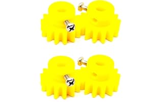 INVENTO 4pcs 3D Printed Plastic Spur Gear 14 Teeth, 1.5 Module, 24mm dia, 8mm Width, 8mm hole for DIY Projects