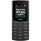 Nokia All-New 105 Single Sim Keypad Phone with Built-in UPI Payments, Long-Lasting Battery, Wireless FM Radio | Charcoal