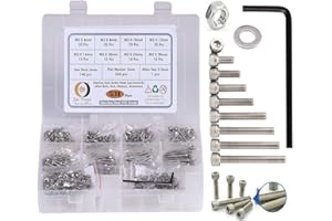 Epi-Torque; The Epic Torque #Doityourself Metric M3 Stainless Alloy Steel 202 Grade Socket Head Cap Screws Nuts Allen Bolt Wa