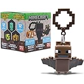 Just Toys LLC Minecraft Backpack Hangers Series 2 (12 Figures, Glow in the Dark & Gold Plated, Unisex-Kids)