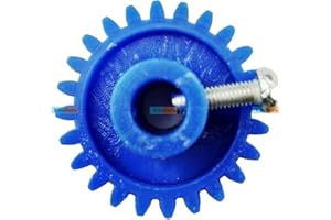 KitsGuru Thin Plastic Spur, Pinion Gear Small - Blue - 27mm Dia - 6mm Circular Centre Hole- 24 Teeth KG471