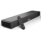 MEREDO Sound bar Wooden Sound Bars for TV 2.1CH Built-in Subwoofer 150W All-in-One Soundbar Bass/Treble Adjustable 5 EQ Modes