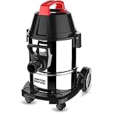 American MICRONIC- Wet & Dry Vacuum Cleaner, 21 Litre Stainless Steel with Blower & HEPA Filter, 1600 Watts Motor 28 KPa Suct