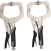 Amazon Basics Metal Face Clamp, 11-inch, 2-Pack, Black/Silver