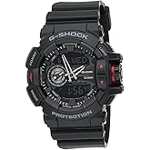 Casio G-Shock GA-400-1BHDR Black & Red Analog-Digital Dial Black Resin Strap Men's Watch Shock and 200M Water Resistant G566