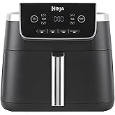 Ninja PRO 4.7L Friggitrice ad Aria 4 in 1, Cassetto Singolo, Frittura ad Aria, Cottura arrosto, Riscaldamento, Essiccazione, 