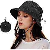 Acado Waterproof Bucket Hat Women - UV Protection Fishing Hats Ladies Adjustable Foldable Rain Hat Sun Summer Outdoor Hiking 