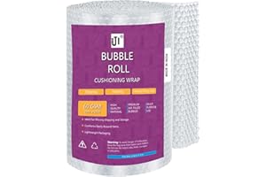 IJI Heavy-Duty 60 Gsm Thickness 1 Meter Wide Bubble Wrap Roll Perfect for Shipping, Moving Cushioning Material (5 Meters)