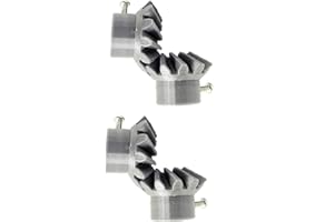 INVENTO 2 Pair 3D Printed Plastic Helical Bevel Gear 12 Teeth, 33mm dia, 10mm Width, 8mm hole, 2.5 Module for DIY Projects