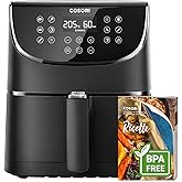 COSORI Friggitrice ad Aria 5,5 Litri, Air Fryer, 1700W, 13 Funzioni, 85% Meno Olio, 75-205°C, Fino al 50% Più Veloce del Forn