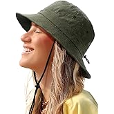 Waterproof Bucket Hat for Women Men Rain Hat UPF 50+ Wide Brim Boonie Sun Hat Foldable Summer Floppy Beach Fishing Safari Hat