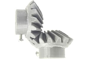 INVENTO 1 Pair 3D Printed Plastic Helical Bevel Gear 16 Teeth, 43mm dia, 15mm Width, 5mm hole, 2.5 Module for DIY Projects