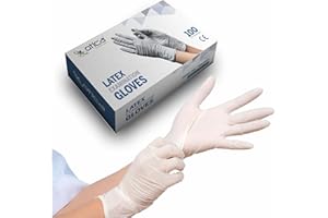 OTICA Latex Hand Gloves|100 pcs|Medical Grade 4gm|White|Food Grade|Ce Approved|Non Sterile|Medical Examination|All-Purpose|Po