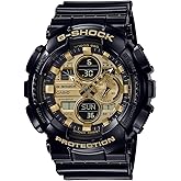 Casio G-Shock GA-140GB-1A1DR Black & Gold Analog-Digital Dial Black Resin Strap Men's Watch Shock and 200M Water Resistant G1