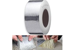 Zulaxy Leakage Repair Waterproof Aluminium Rubber Tape, Hot & Cold Temperature Aluminium Foil Tape, Perfect for Sealing Water