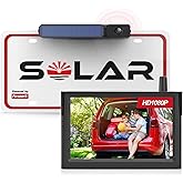 Solar Wireless Reversing Camera: 1080P 3 Mins DIY Installation Reversing Camera Wireless HD Night Vision, 5" Monitor Foxpark 