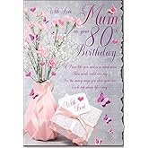 With Love Mum 80th birthday Card lovely Verse