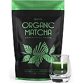 Organic Matcha Green Tea Powder - Ceremonial Grade - 120g (120 servings) - Premium Matcha Tea Powder - Certified Organic by T