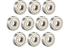 MINSALES� 626Z Ball Bearing 6mm x 19mm x 6mm Double Shielded 626-2Z 80026 Deep Groove Bearings, Carbon Steel (Pack of 10)