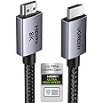 UGREEN 8K HDMI 2.1 Cable 2M, 48Gbps Certified Ultra High-speed HDMI Cord, 8K@60HZ,4K@240HZ/144HZ/120HZ, Support eARC/Dolby/HD