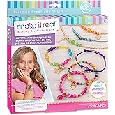 Make It Real - Crystal Rainbow Bracelet Making Kit with Colourful Beads - Girls Friendship Jewellery - Arts and Crafts for Ki