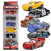 PLUSPOINT Diecast Metal Toy Car Set Push n go Derby Racers Metal Die Cast Set of 6 Racing Cars for Kids Free Wheel High Speed