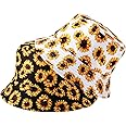 Sunflower Bucket Hat Cute Bucket Hat for Women Men Unisex Double-Sided Beach Fisherman Hat Outdoor Beach Hat Summer Hat Sun C