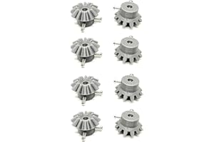 INVENTO 8pcs 3D Printed Plastic Bevel Gear 12 Teeth, 33mm dia, 10mm Width, 6mm hole, 2.5 Module for DIY Projects