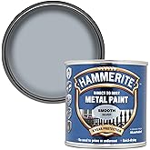 Hammerite 5084894 Direct to Rust Metal Paint - Smooth Silver Finish 250ML