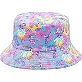 YAMEIZE Stylish Summer Bucket Hat for - Women Men Reversible Double Side Fishermen Sun Bucket Hat Hiking Beach Climbing Outdo