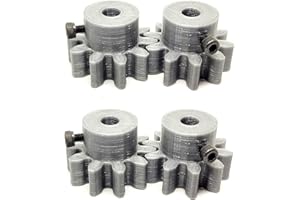 INVENTO 4pcs 3D Printed Plastic Spur Gear 10 Teeth, 30mm dia, 10mm Width, 8mm hole, 2.5 Module for DIY Projects