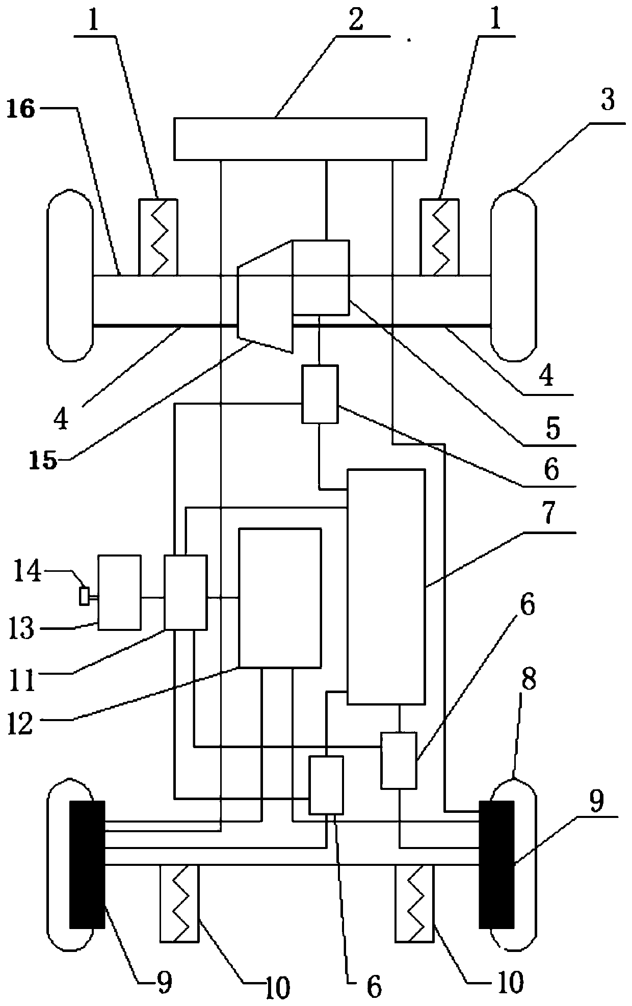 A wheel hub motor distributed time-sharing four-wheel drive electric ...