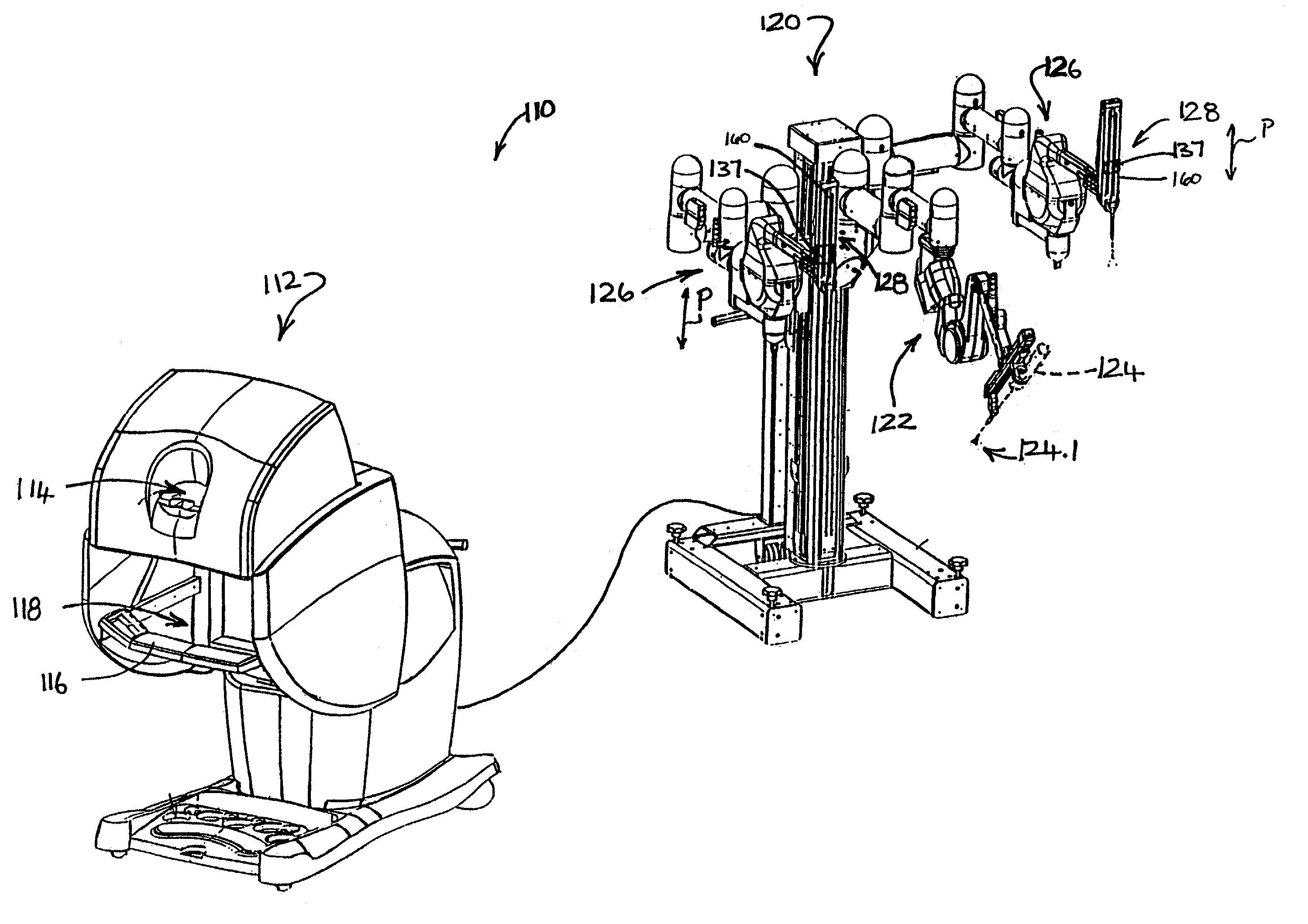 Robotic tool with monopolar electro-surgical scissors