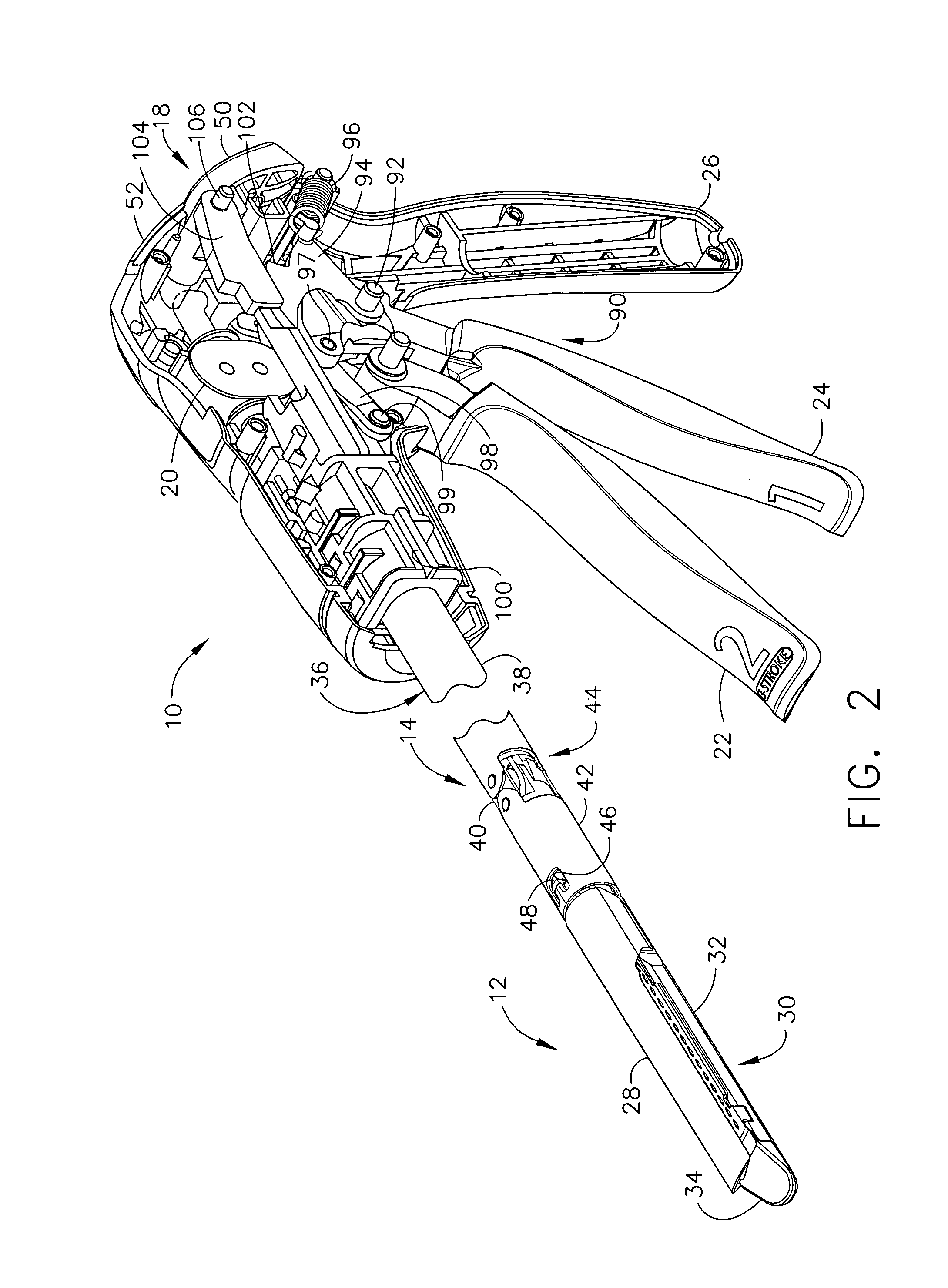 Rotary hydraulic pump actuated multi-stroke surgical instrument