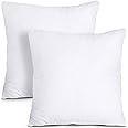 Utopia Bedding Throw Pillows Insert (Pack of 2, White) - Bed and Couch Pillows - Indoor Decorative Pillows (50x50 cm (Pack of