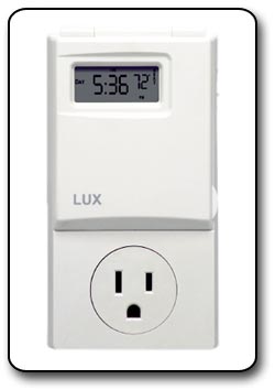 Lux WIN100 Heating & Cooling Programmable Outlet Thermostat