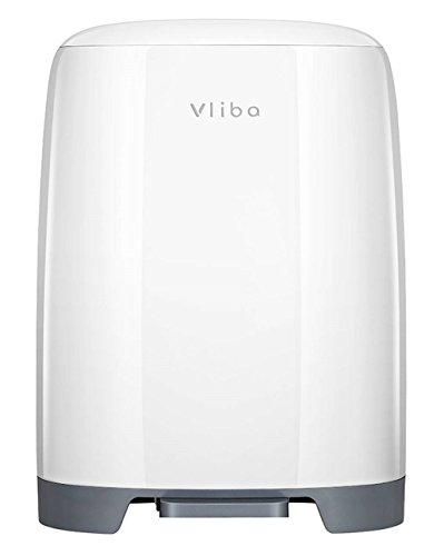 Vliba Diaper Pail (White) – Free Bags – Includes up to 6 Months’ Supply of Refill Bags (1125 Diaper Count)