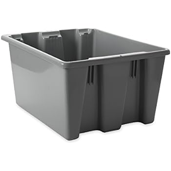 Rubbermaid Commercial Palletote Storage Box, 1-3/10 Cu. Ft, Gray, FG172100GRAY