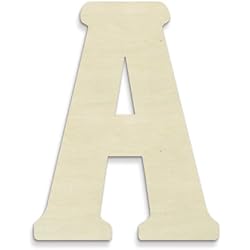 UNFINISHEDWOODCO Unfinished Wood Letter, 15-Inch, Monogrammed A, Large