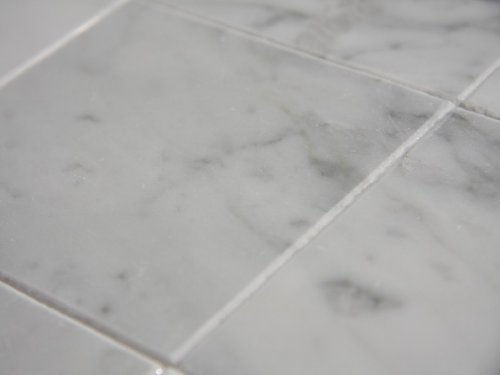 Italian White Cararra Polish 4x4 stone tile